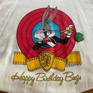 NWT Vintage sweatshirt, Bugs Bunny 50th Anniversary 🥕 🎂 🎉